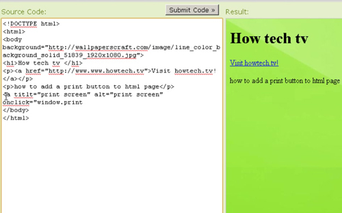 How to a Print Button HTML - HowTech