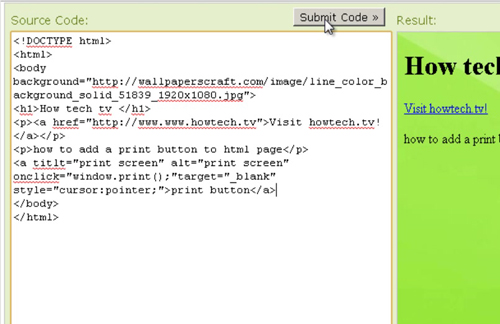 How to a Print Button HTML - HowTech