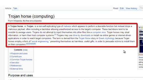 Trojan horse deals virus wikipedia