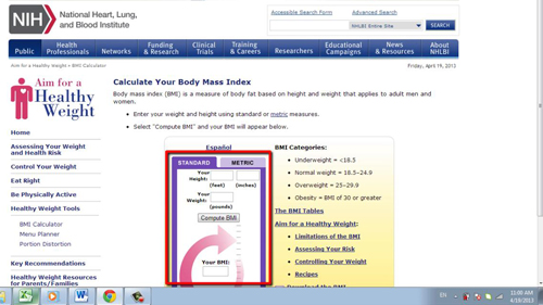 A BMI calculator