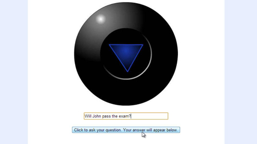 Using the Magic 8 Ball