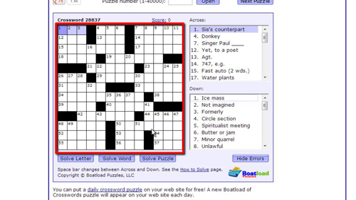 boat load crossword