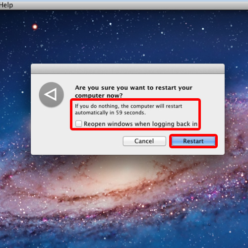 mac restart dock