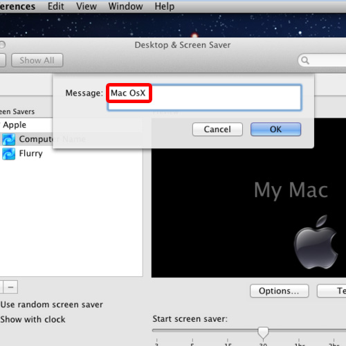 change mac screen saver