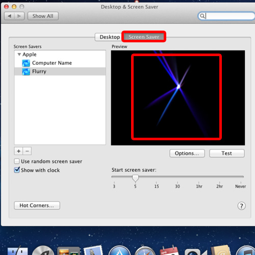 change mac screen saver