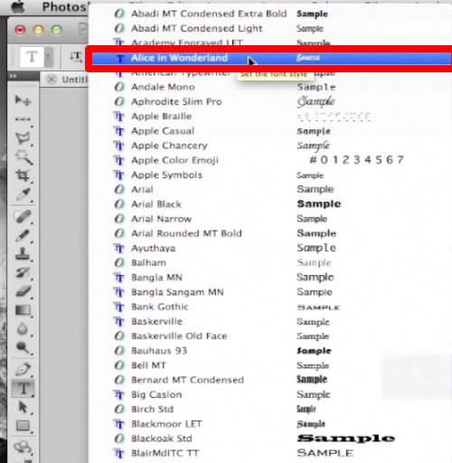 add font to photoshop mac