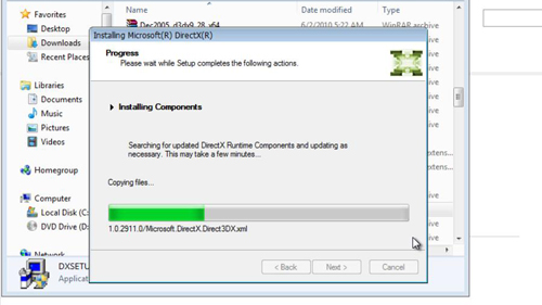 Installing DirectX