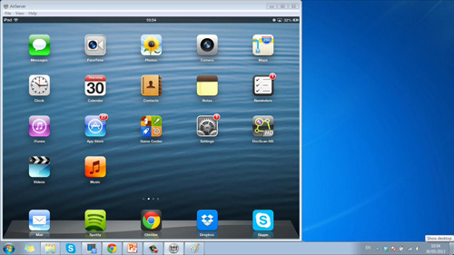 Viewing the iPad’s screen on the PC