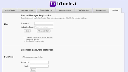 Setting a password for the system