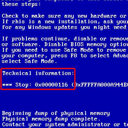 blue screen windows 7 fix