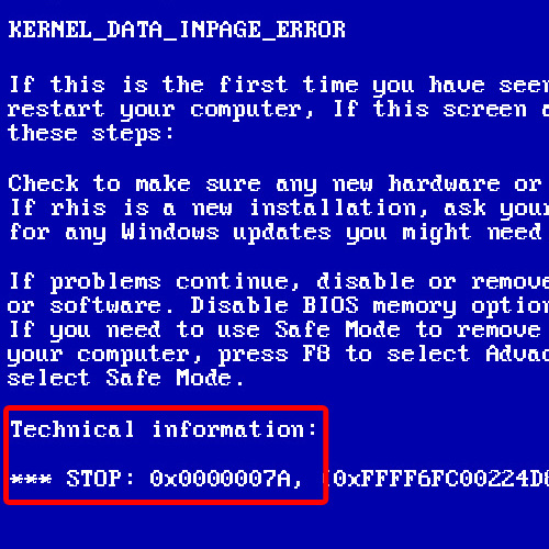 kernel data inpage error windows 7 fix