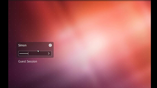 Logging into the Ubuntu system