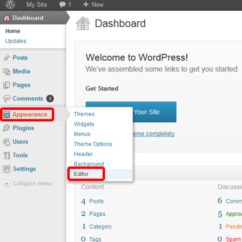 Open WordPress Editor