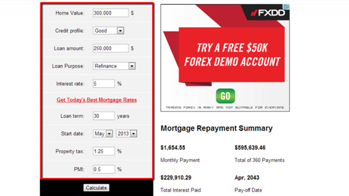 home mortgage calculator