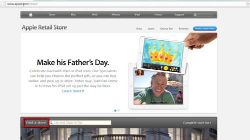 The apple store finder