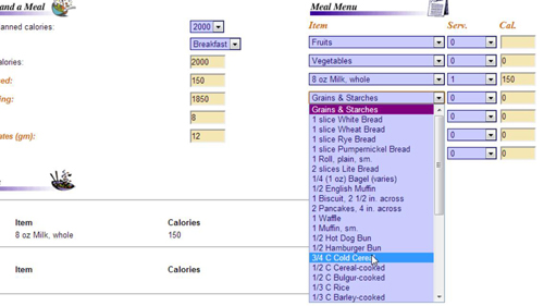 Choosing what you are eating for breakfast