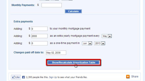 Calculating the amount after introducing other payments