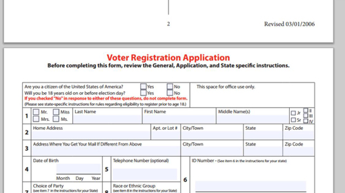 The form that you need to fill out on paper