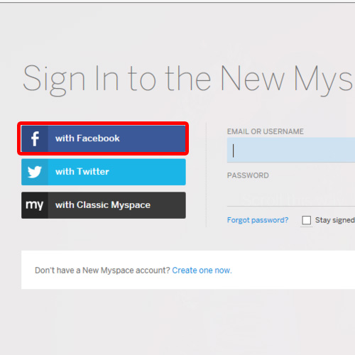 Sign in with facebook option