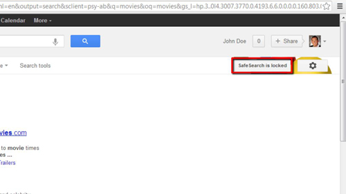 Making sure safe search is active and locked