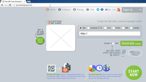 A QR code generation website