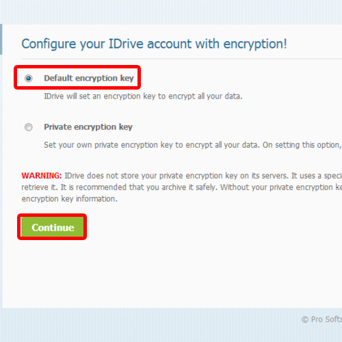 idrive encryption