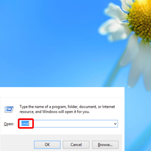 Opening the command prompt