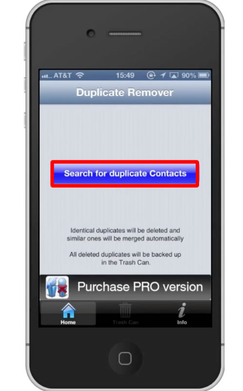 find duplicate contacts iphone