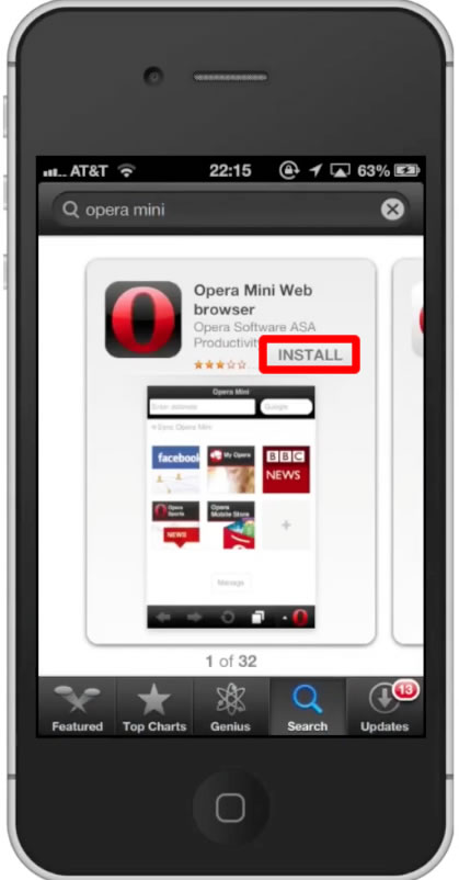 iphone opera download