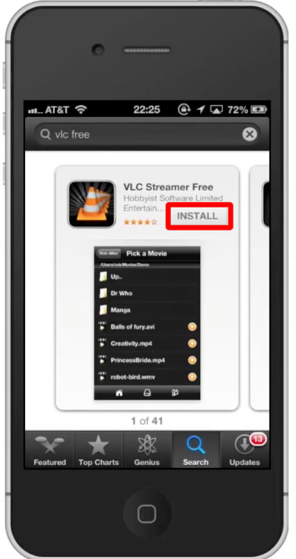 vlc media player mobile app move videos to iphone