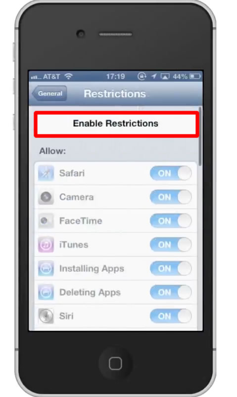 how to change parental control password on iphone