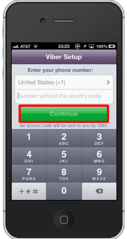 how to open viber without a number