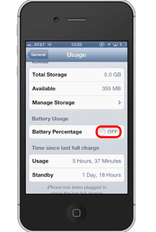 check ipod battery status
