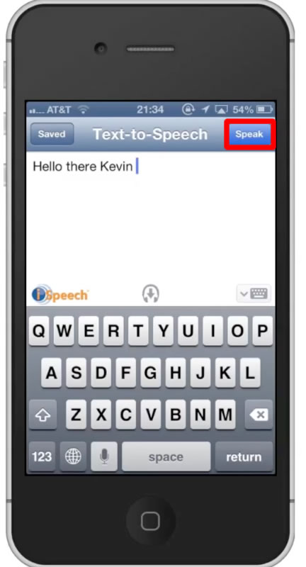 iphone text to speech api