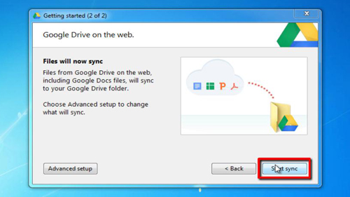 how to sync google drive desktop app to drive