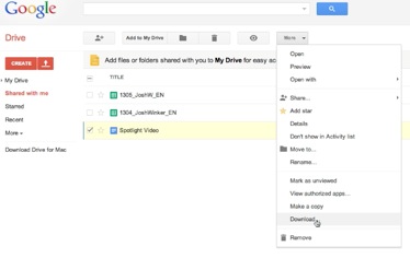 how to save a google doc to files on iphone