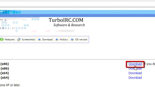 Downloading Turbo IRC