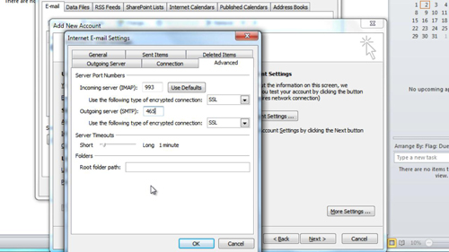 Adjusting the advanced port settings