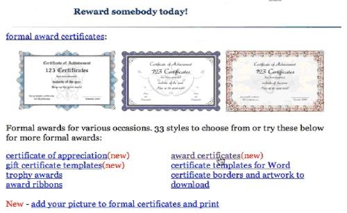 choose template from www.123certificates.com