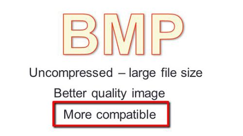 The advantages of the BMP format