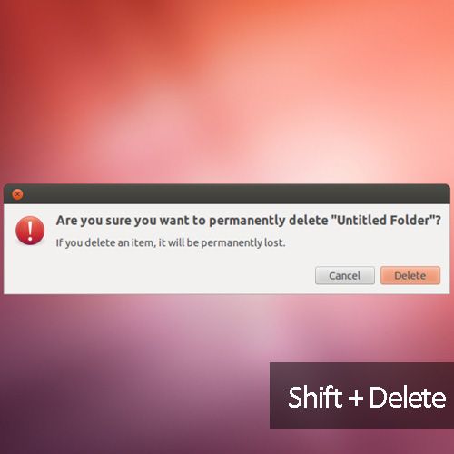 permanently removing a folder