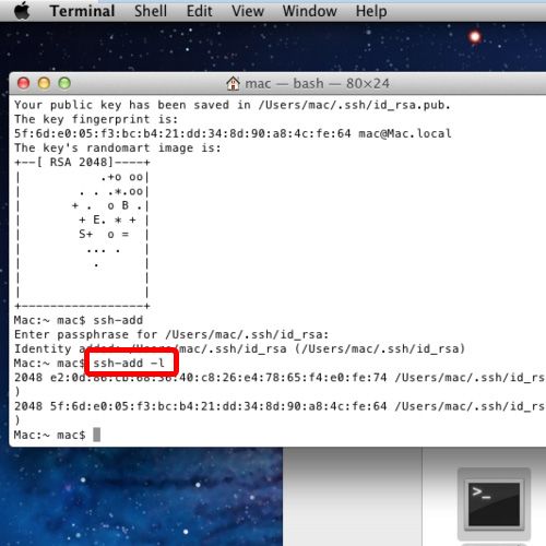 Как удалить ssh key mac os