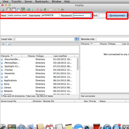 see image filezilla for mac