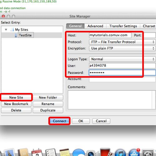 how to create new folder in filezilla mac