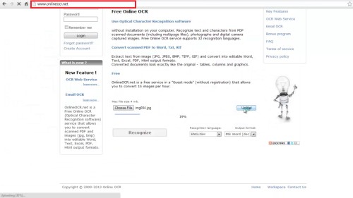 goes to onlineocr.net