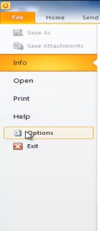 Click the Options button