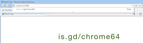 write is.gd/ chrome64 in browser