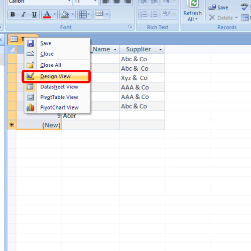 de-selecting the primary key