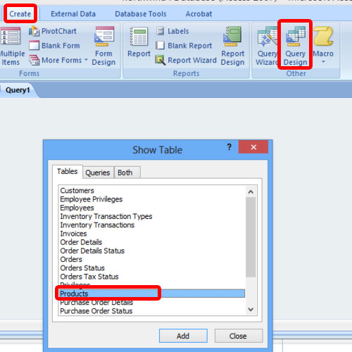 adding product table to the new query