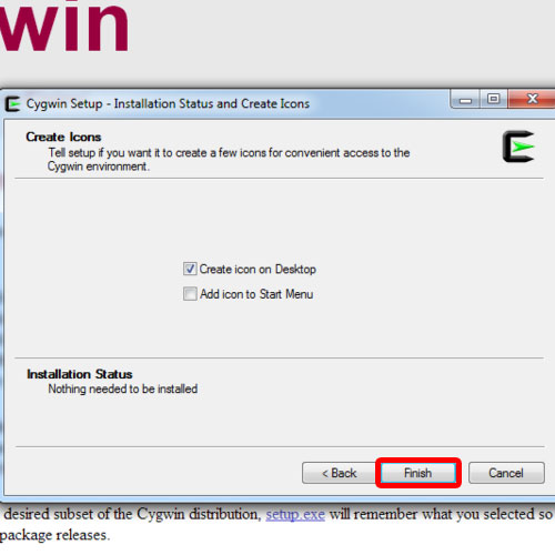 cygwin installation on windows 7